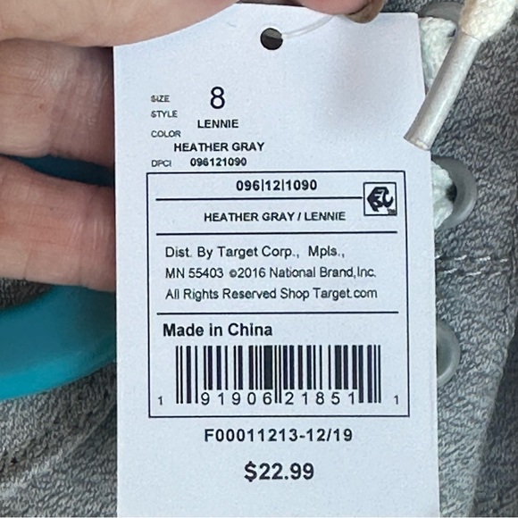 Mad Love “Lennie” Slip-On Canvas Sneakers (Heather Gray, Size 8, new with tags) - Picture 6 of 6